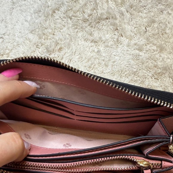 Kate Spade Spencer Ditsy Rose Zip Around Continental Wallet - Picture 10 of 12